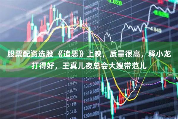 股票配资选股 《追恶》上映，质量很高，释小龙打得好，王真儿夜总会大嫂带范儿