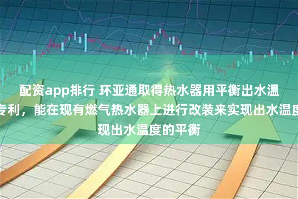 配资app排行 环亚通取得热水器用平衡出水温度结构专利，能在现有燃气热水器上进行改装来实现出水温度的平衡